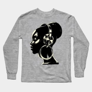 Afrocentric Woman Music Long Sleeve T-Shirt